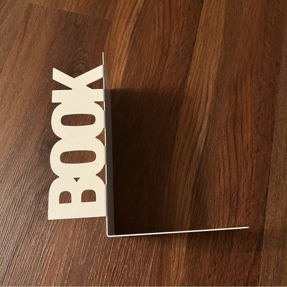 Bookend Metal White Heavy Duty - Picture 1 of 5